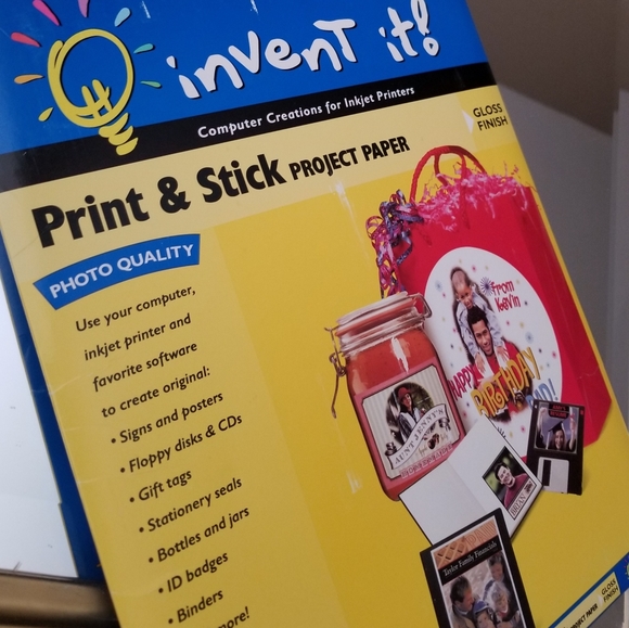 ❗Invent It Print & Stick Project Glossy Paper Sheets Set of 8❗ - Picture 2 of 4